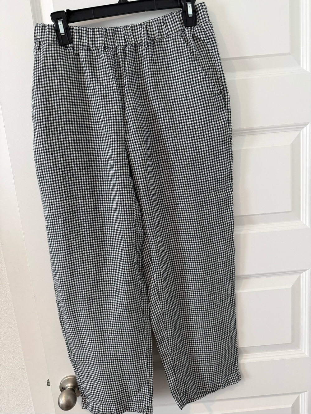 Quince Black and White Gingham pants S/P